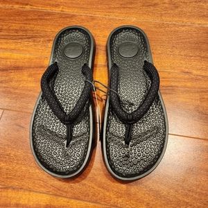 Allbirds Sugar Zeffer Natural Black 2.83 Flip Flops Womens 12 Men 10 Sandals NEW